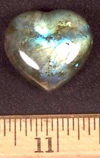 Labradorite Puffy Heart 