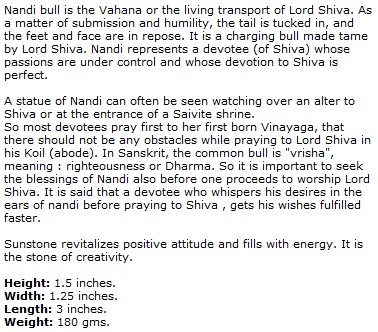 Nandi The Bull In Sunstone