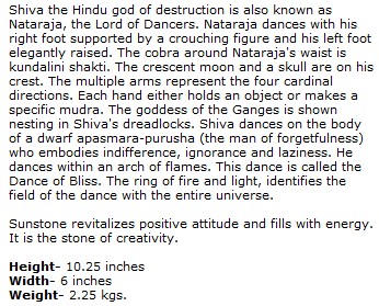 Nataraja Natraj In Sunstone