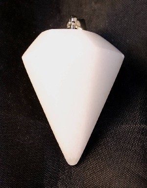 Snow, White, Milky Quartz Pendulum Pendant