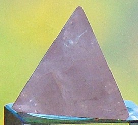 ROSE QUARTZ TETRAHEDRON PLATONIC 