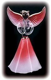 Ruby Angel with Candle Figurines