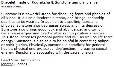 Rudraksha Sunstone Bracelets