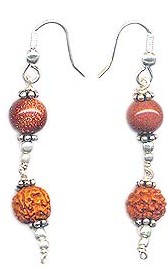 Rudraksha Sunstone Earrings