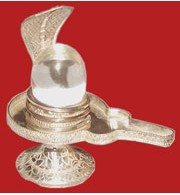 Sphatik Shivling With German Silver Yoni Base