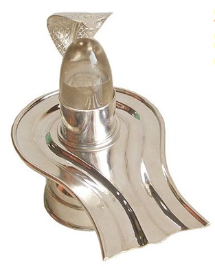 Sphatik Shivling With Silver Yoni Base