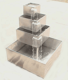 Stainless Steel Square Outdoor Fountain