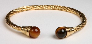 Tigers Eye Metal Bracelets