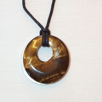 Tigers Eye Donut Pendants