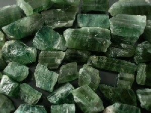 Zoisite Green Faceted Rough Crystals