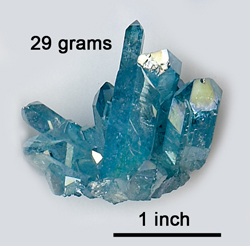 Aqua Aura Quartz Clusters