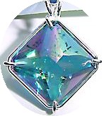 Magicians Stone Aqua Aura Quartz Pendants