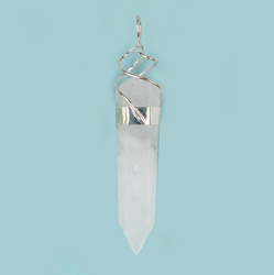 Azeztulite Crystal Point Pendants