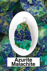 Azurite Malachite Wire Wrapped Pendants