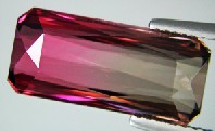 Bi Color Tourmaline Cut Gemstones
