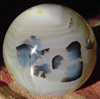 Blue Agate Sphere with Dendrites 