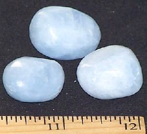 Blue Calcite Tumbled Stones