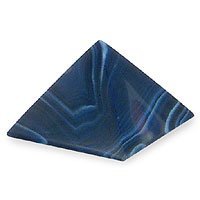 Blue Agate Pyramid, 2 Inch