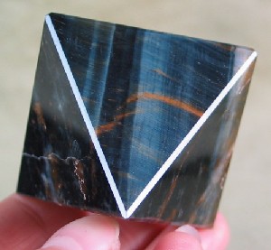 Blue Tiger Eye Pyramid 