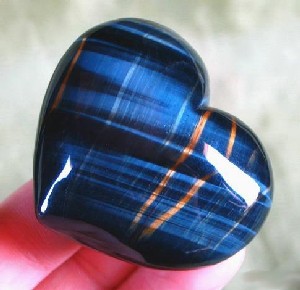 Blue Tiger Eye Heart 