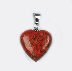 Crimson Cuprite Heart Pendants