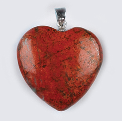 Crimson Cuprite Heart Pendants