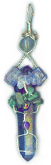 Celestial Aura Quartz Healing Pendants