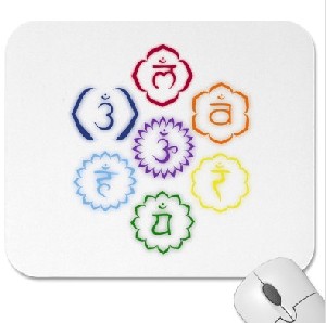 7 Chakras in a Circle Mouse Pad