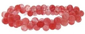 Cherry Quartz Peanut Style Crystal Bracelet 