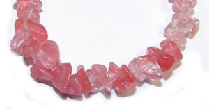 Cherry Quartz Chip Necklace 