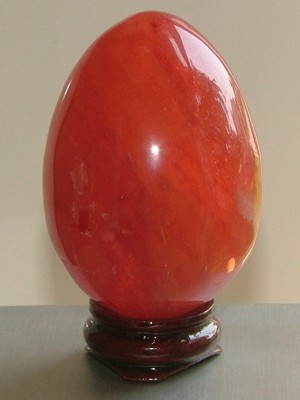 Cherry Quartz Egg With Stand Included