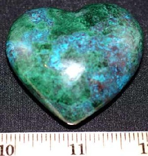 Chrysocolla Puffy Hearts