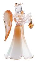 Citrine Angel with Candle Figurines