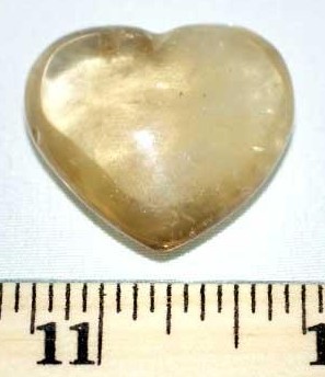 Natural Citrine Puffy Hearts