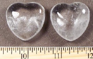 Clear Quartz Crystal Puffy Heart