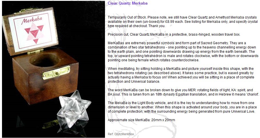 Quartz Merkaba With Box