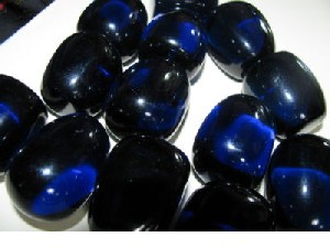 Cobalt Dark Blue Obsidian Tumbled Pieces