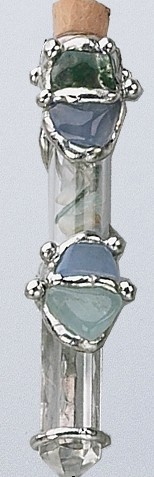 Chalcedony Aromatherapy Wand Pendants