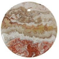 Crazy Lace Agate Large Disc Pendant
