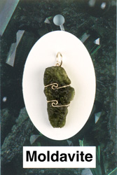 Moldavite Wire Wrapped Pendants