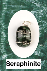 Seraphinite Wire Wrapped Pendants