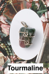 Tourmaline Wire Wrapped Stone Pendants