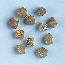 African Cubic Rough Diamonds Crystals