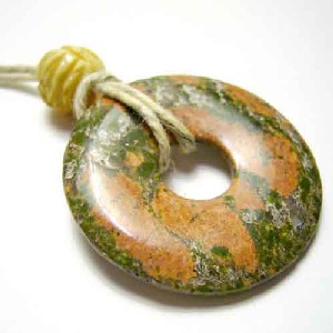 Unakite Donut Pendants