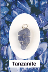 Tanzanite Wire Wrapped Stone Pendants