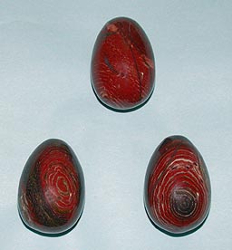 Polished Poppy Jasper Eggs 