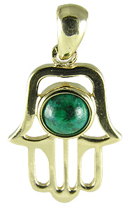 Eilat Stone Hamsa Pendants