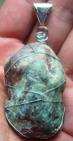 Eilat Stone Wire Wrapped Pendants