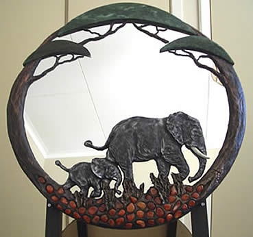 Verdite Buddstone Mirror Carvings