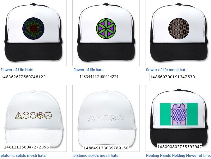 Flower Of Life, Platonic Solids, Healing Hands Hats